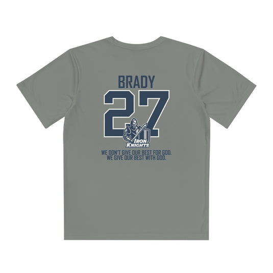 Iron Knights Youth Short Sleeve Competitor Moisture Wicking Tee w/Knight Design and Name & Number on back