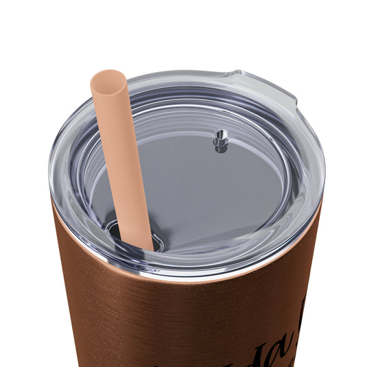 Kinda Busy Baseball 20oz Skinny Tumbler with Straw in Matte or Glossy