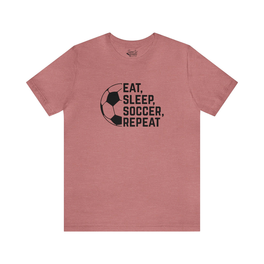 Eat Sleep Soccer Repeat Adult Unisex Mid-Level T-Shirt