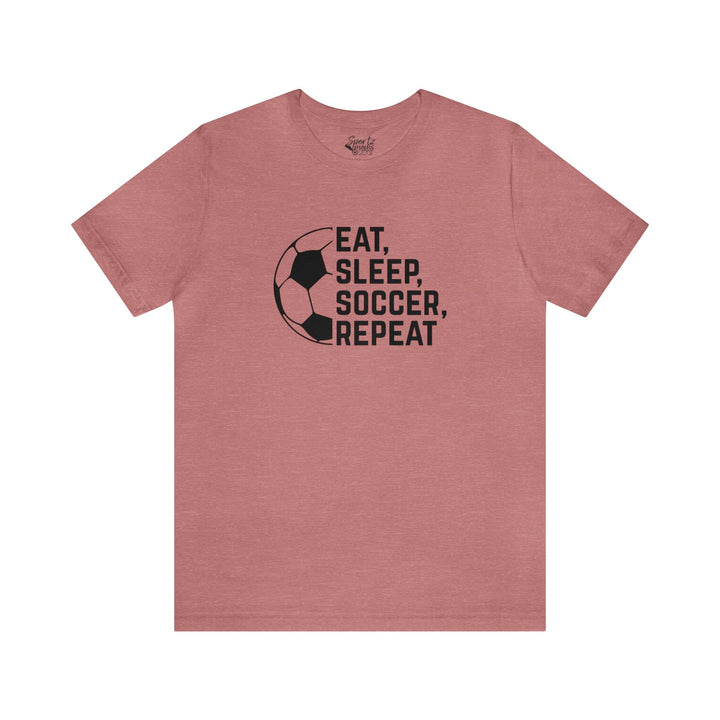 Eat Sleep Soccer Repeat Adult Unisex Mid-Level T-Shirt