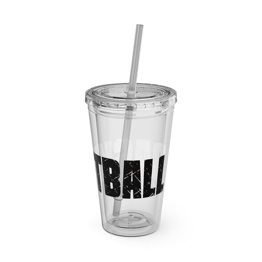 Basketball 16 oz Sunsplash Tumbler with Straw