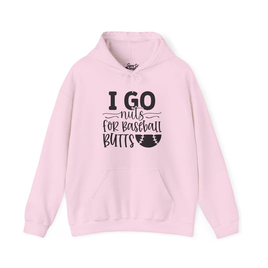 I Go Nuts Baseball Adult Unisex Basic Hooded Sweatshirt