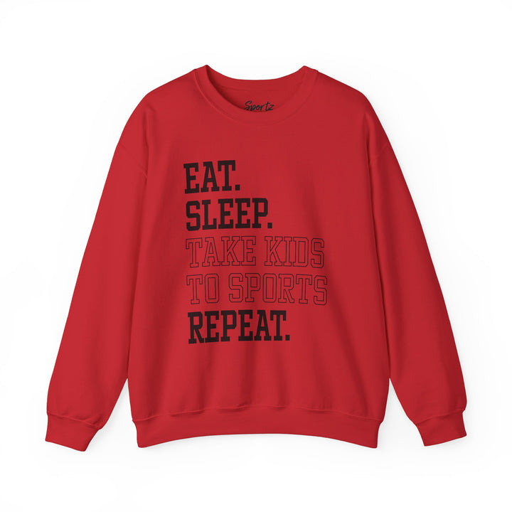 Eat Sleep Take Kids To Sports Repeat Adult Unisex Crewneck Sweatshirt
