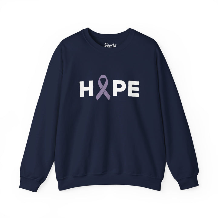 Hope Cancer Ribbon Adult Unisex Crewneck Sweatshirt