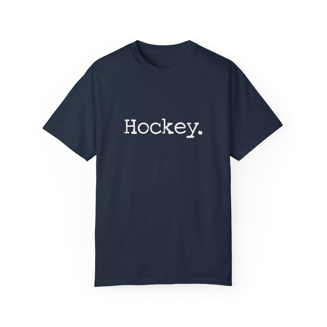 Typewriter Design Hockey Adult Unisex Premium T-Shirt