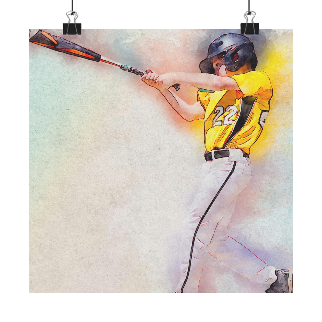 Matte Vertical Poster w/Watercolor Effect