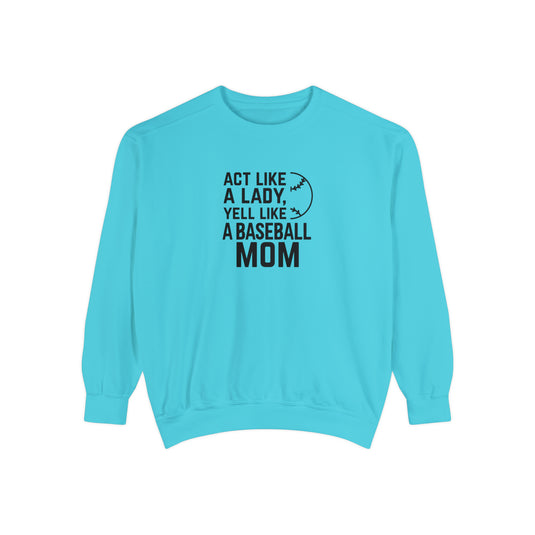 Act Like a Lady Baseball Adult Unisex Premium Crewneck Sweatshirt