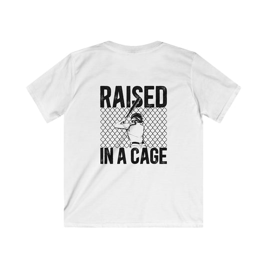 Raised in a Cage Softball Unisex Youth Basic T-Shirt