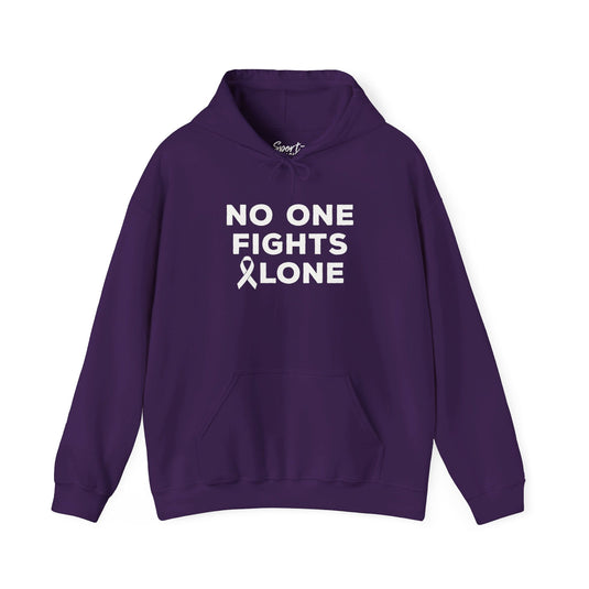 No One Fights Alone Adult Unisex Basic Hooded Sweatshirt