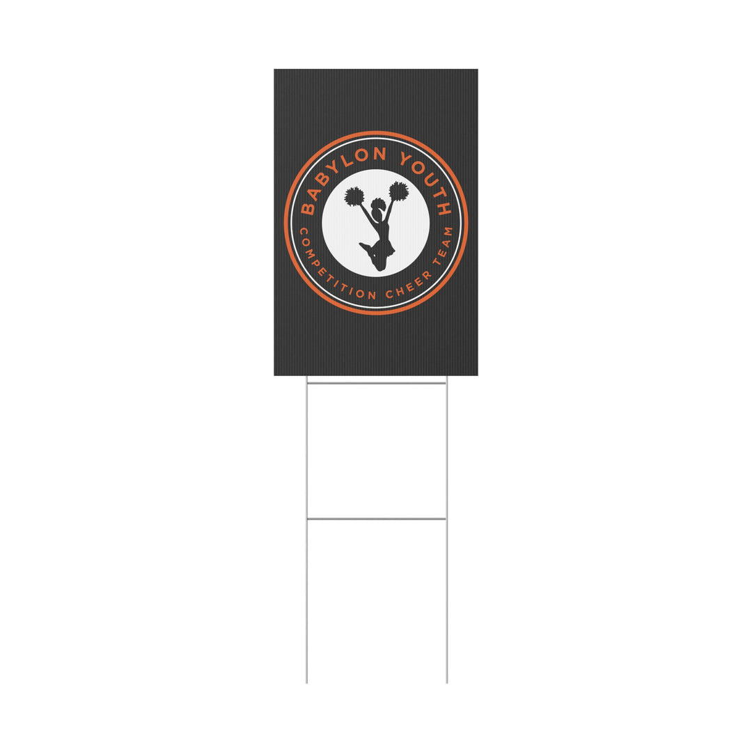 Babylon Youth Competition Cheerleading Plastic Yard Sign