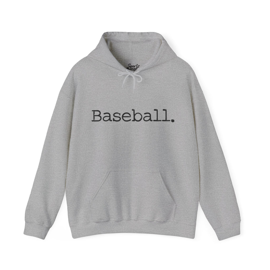 Typewriter Design Baseball Adult Unisex Hooded Sweatshirt