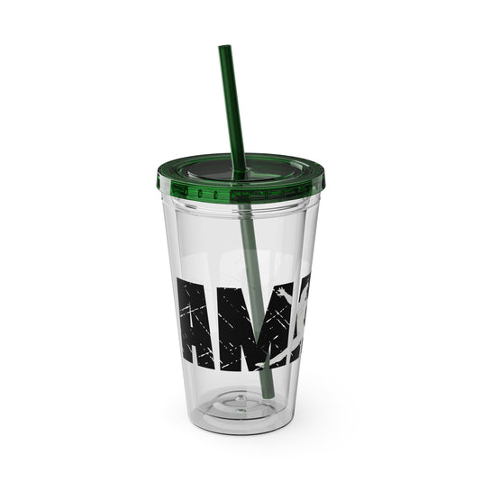 Gymnastics 16 oz Sunsplash Tumbler with Straw w/Custom Name