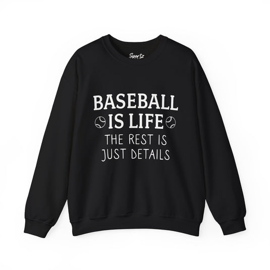 Baseball is Life Adult Unisex Basic Crewneck Sweatshirt