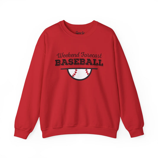 Weekend Forecast Baseball Adult Unisex Basic Crewneck Sweatshirt