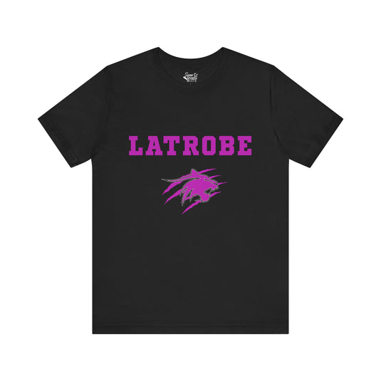Latrobe Boys Soccer Unisex Adult Basic T-Shirt - Breast Cancer Design