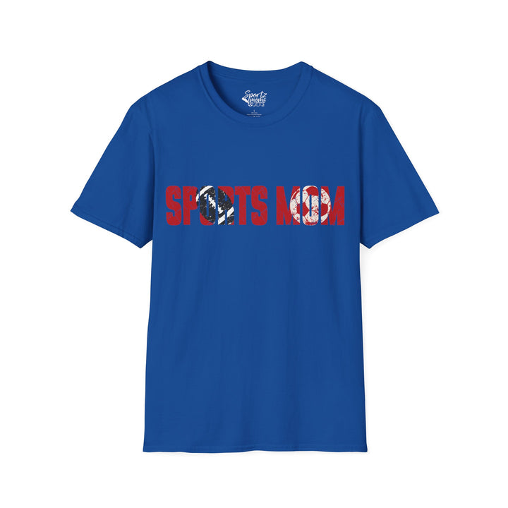 Sports Mom w/Football & Soccer Ball Adult Unisex T-Shirt