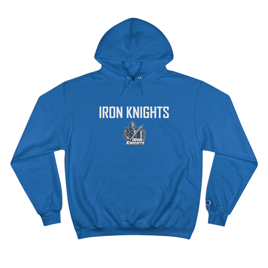 Iron Knights Champion Adult Unisex Hoodie W/Name, Number & Bible Verse - All White Design