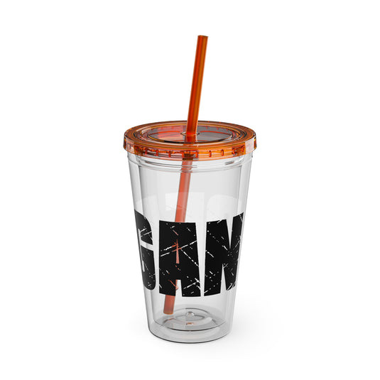 Volleyball 16 oz Sunsplash Tumbler with Straw w/Custom Name