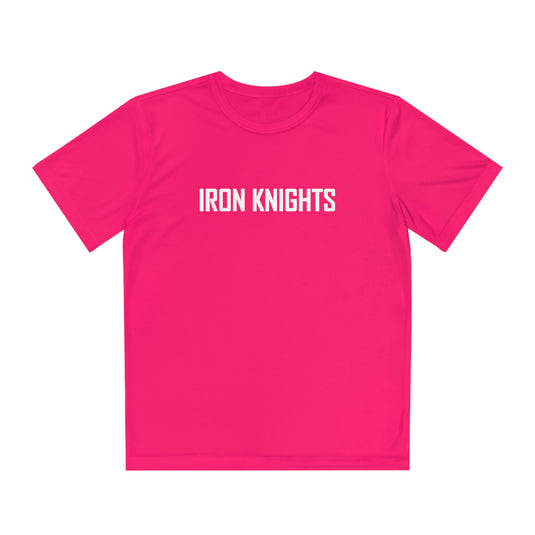 Iron Knights Youth Short Sleeve Competitor Moisture Wicking Tee w/Text Only