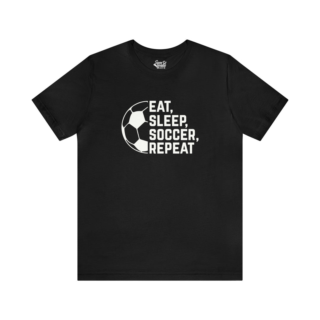 Eat Sleep Soccer Repeat Adult Unisex Mid-Level T-Shirt