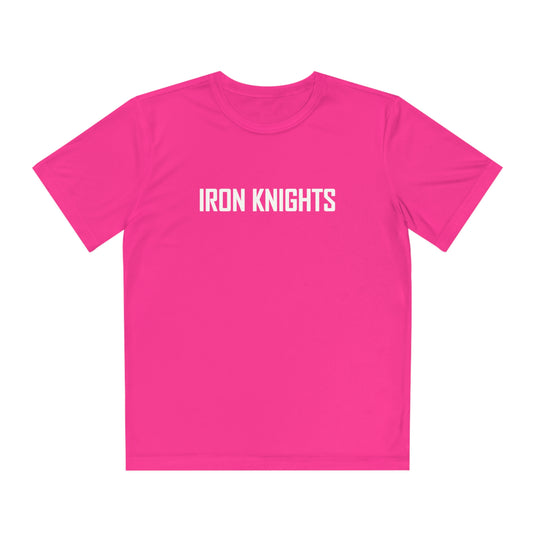 Iron Knights Youth Short Sleeve Competitor Moisture Wicking Tee w/Text Only