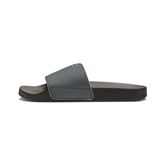 Iron Knights Women's Slide Sandals - Knight Design w/Dark Grey Background