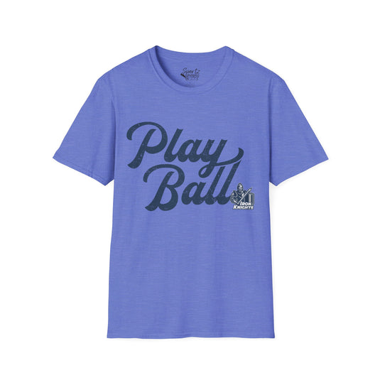 Iron Knights Basic Adult Unisex T-Shirt - Play Ball Design w/Knight Logo