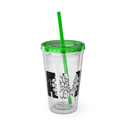 Cheer 16 oz Sunsplash Tumbler with Straw w/Custom Name