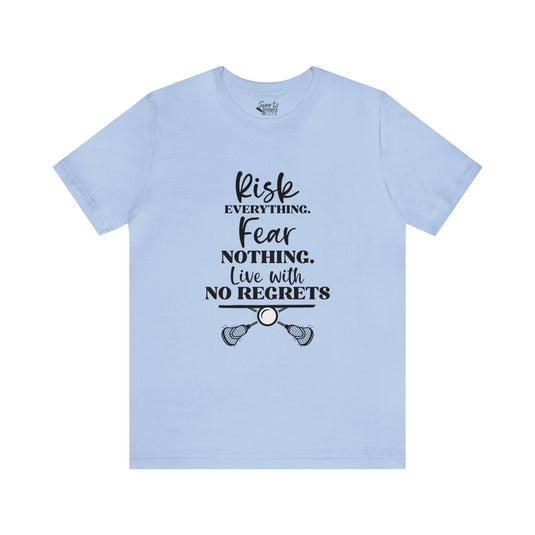 Risk Everything Lacrosse Adult Unisex Mid-Level T-Shirt