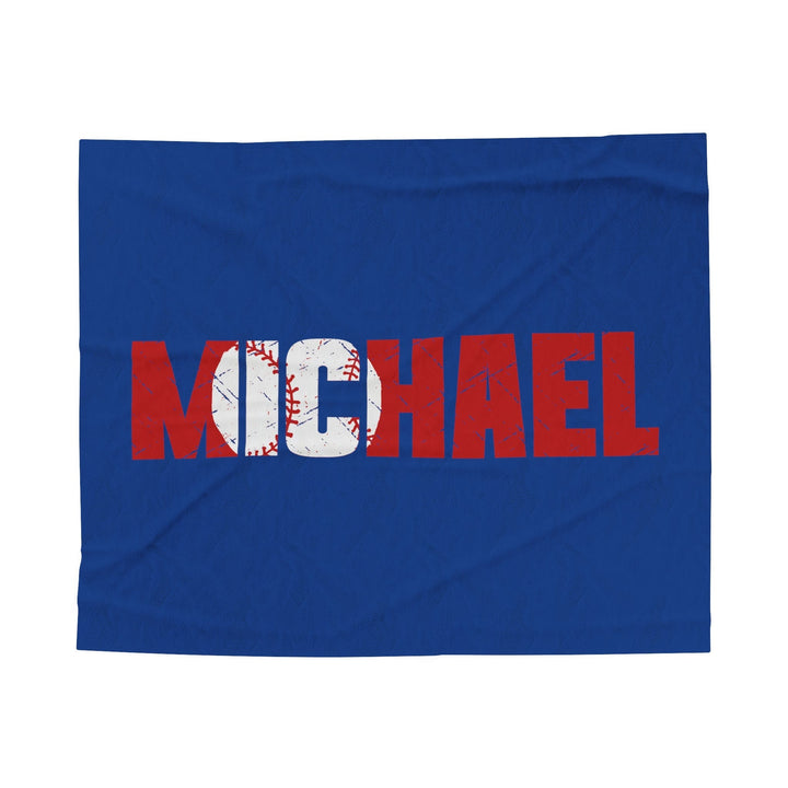 Baseball Plush Blanket w/Custom Name