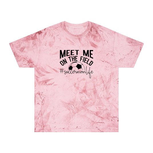 Meet Me on the Field Soccer Adult Unisex Colorblast T-Shirt