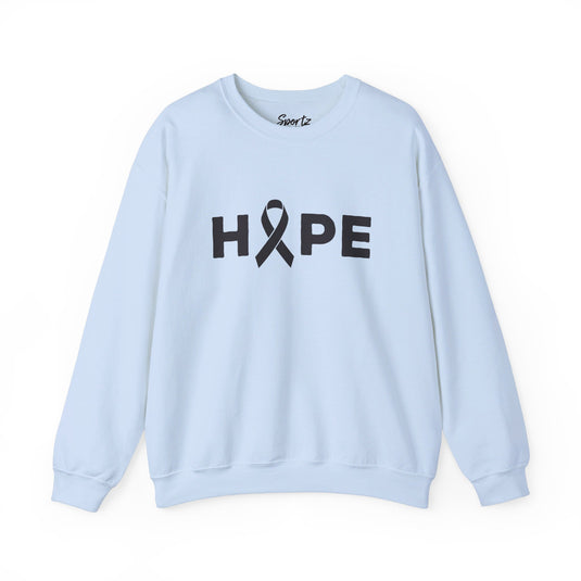 Hope Cancer Ribbon Adult Unisex Basic Crewneck Sweatshirt