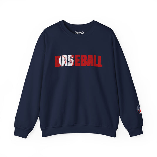 Iron Knights Baseball Basic Adult  Unisex Crewneck Sweatshirt w/Flag Logo on Left Sleeve