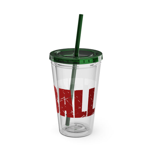 Tee Ball 16 oz Sunsplash Tumbler with Straw