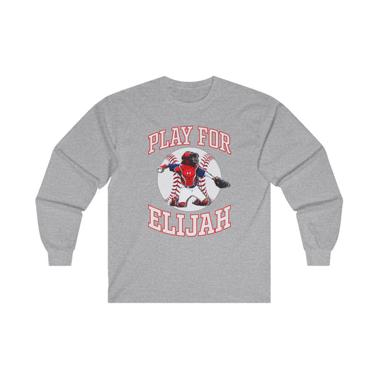 Play for Elijah Unisex Adult Basic Long Sleeve Tee