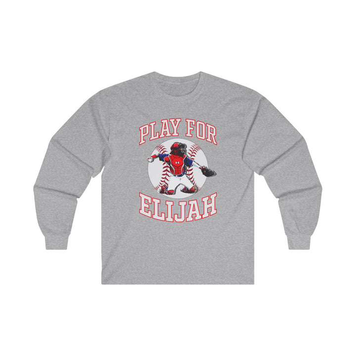 Play for Elijah Unisex Adult Long Sleeve Tee