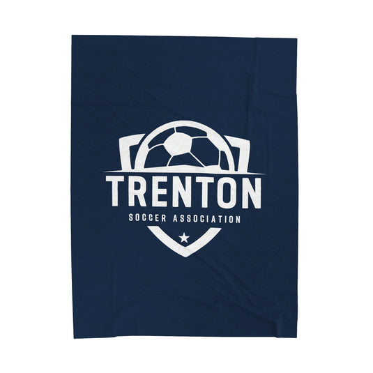 Trenton Soccer Association Velveteen Plush Blanket