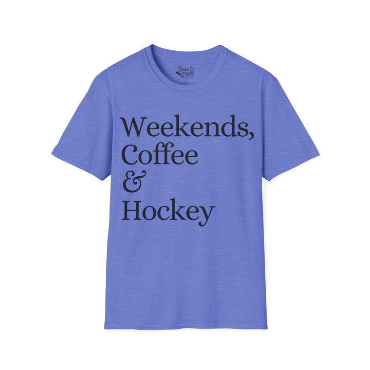 Weekends Coffee & Hockey Adult Unisex T-Shirt