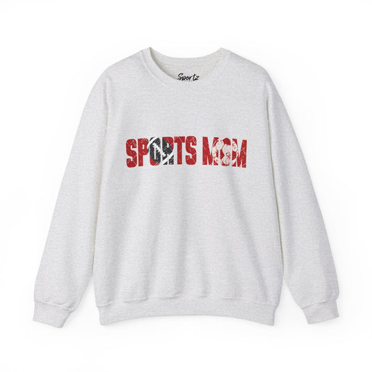 Sports Mom w/Football & Soccer Ball Adult Unisex Basic Crewneck Sweatshirt