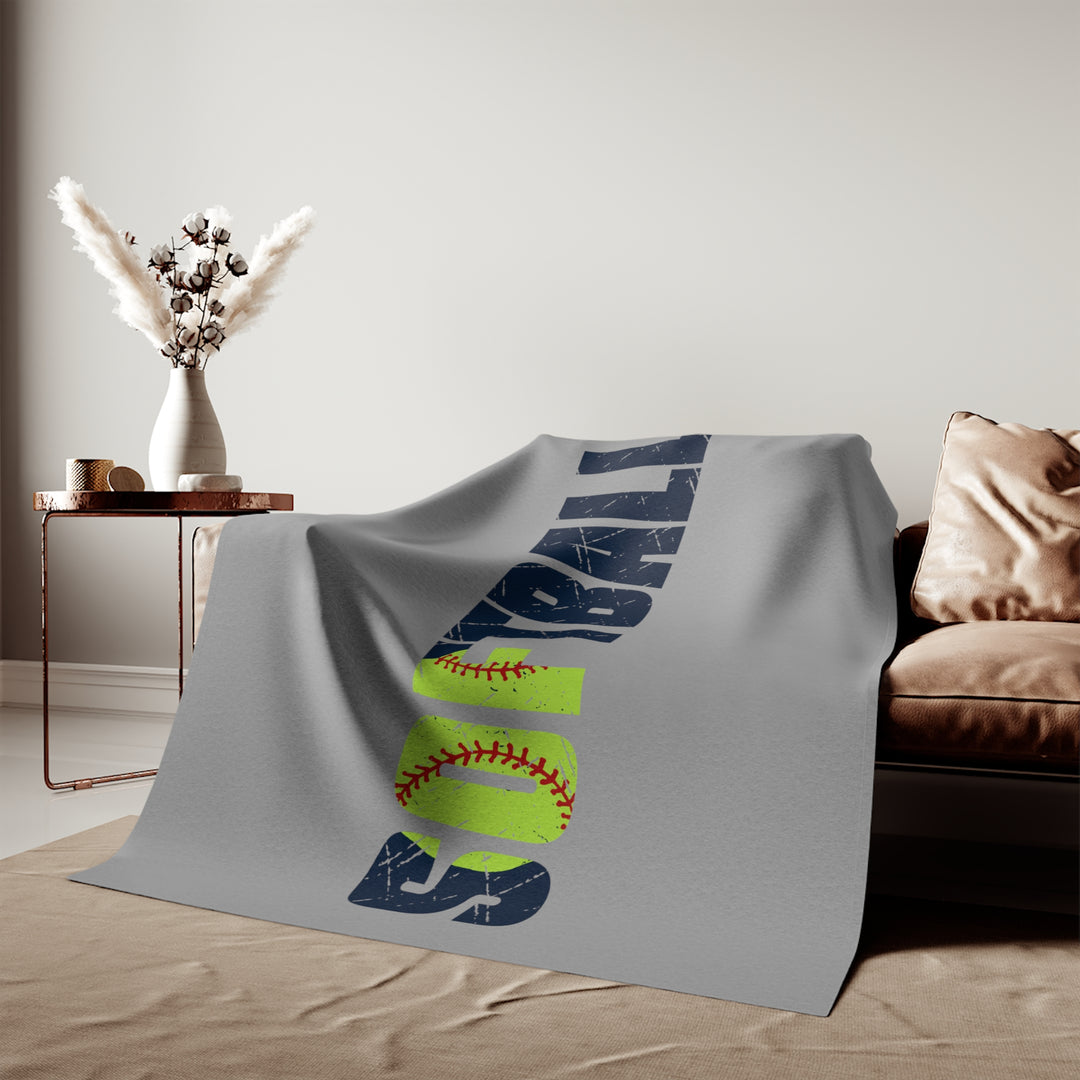 Softball Sweatshirt Blanket