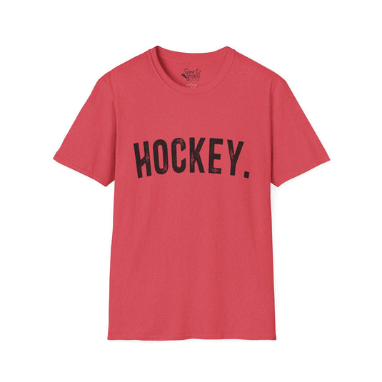 Rustic Design Hockey Adult Unisex Basic T-Shirt