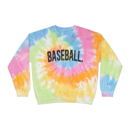 Rustic Design Baseball Adult Unisex Tie-Dye Crewneck Sweatshirt