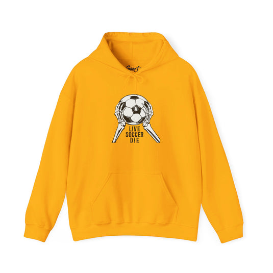 Live Soccer Die Adult Unisex Basic Hooded Sweatshirt