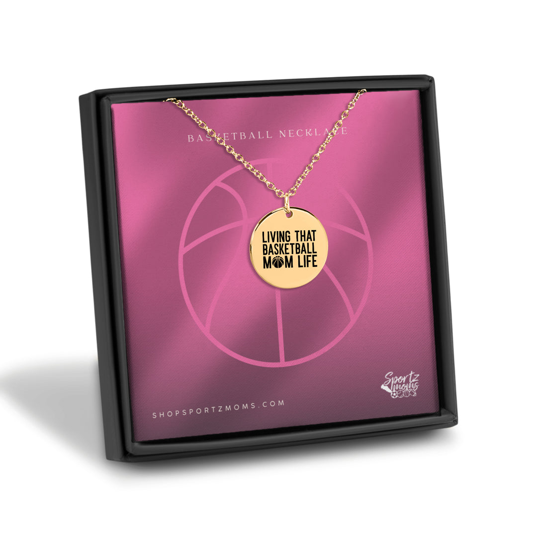 Living That Basketball Mom Life Coin Necklace