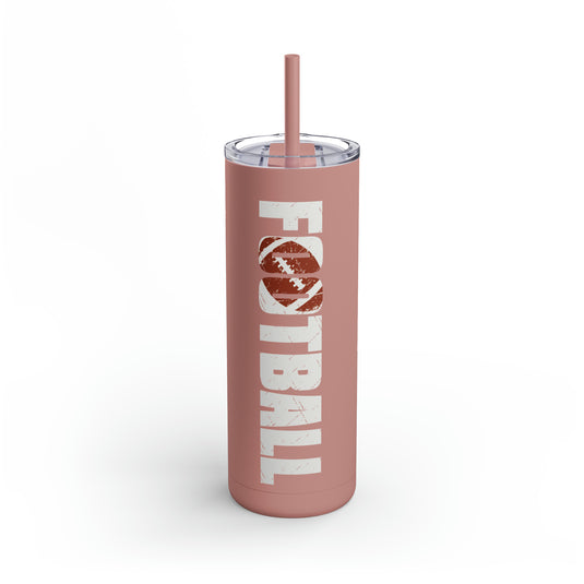 Football 20oz Skinny Matte Tumbler