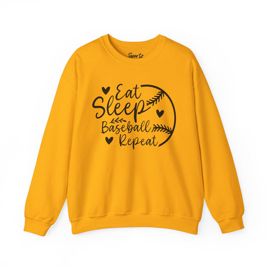 Eat Sleep Baseball Repeat Adult Unisex Basic Crewneck Sweatshirt