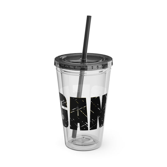 Pickleball 16 oz Sunsplash Tumbler with Straw w/Custom Name