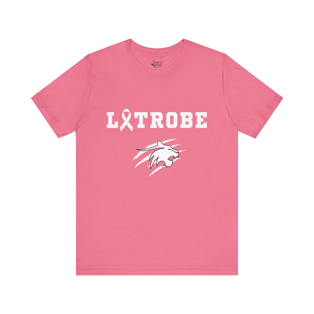 Latrobe Boys Soccer Unisex Adult T-Shirt - Breast Cancer Design
