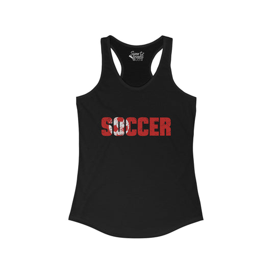 Soccer Adult Women's Racerback Tank