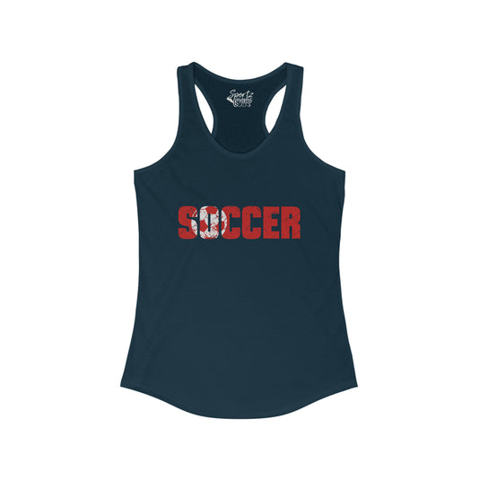 Soccer Adult Women's Racerback Tank